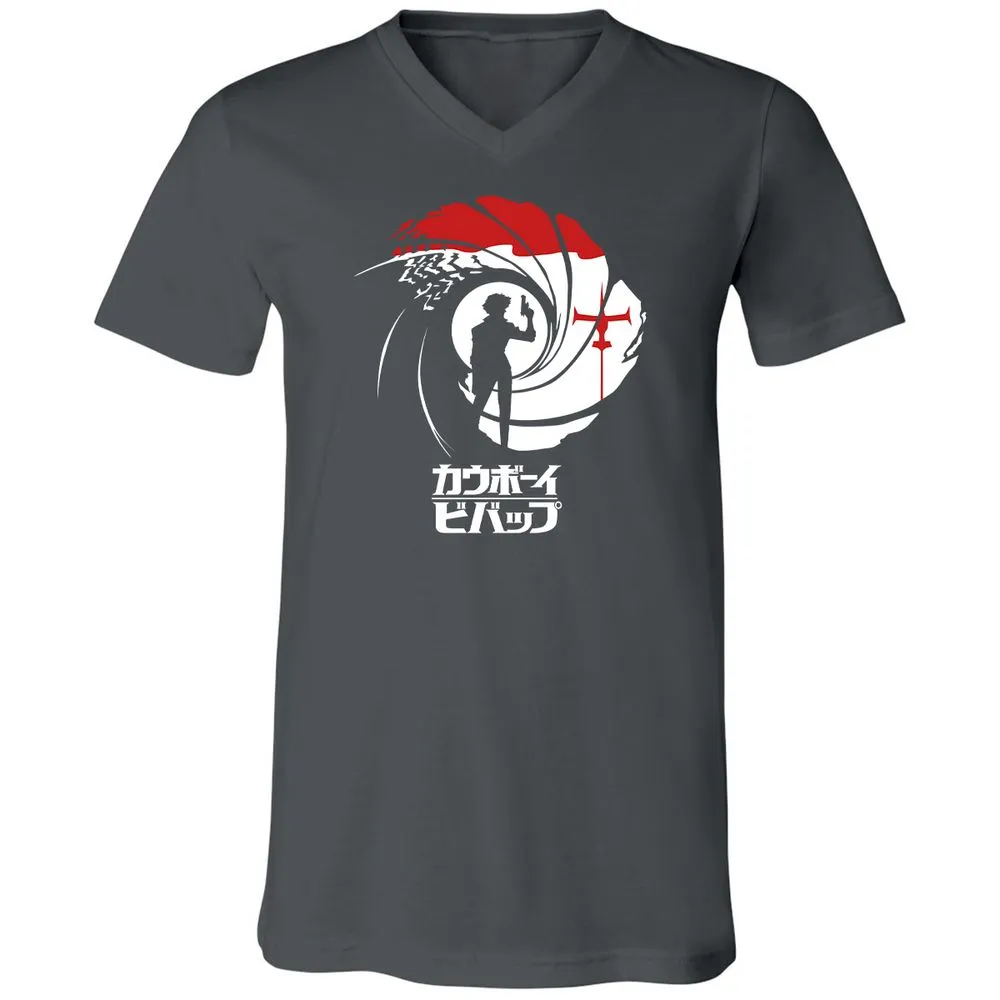 Unisex V-Neck T-Shirt - WJ7MDR21 - Asphalt - 12