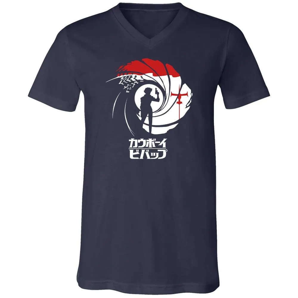 Unisex V-Neck T-Shirt - WJ7MDR21 - Navy - 2