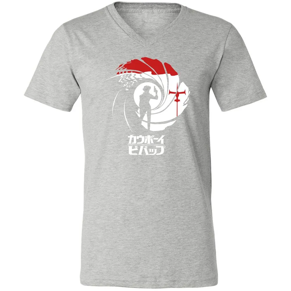 Unisex V-Neck T-Shirt - WJ7MDR21 - Athletic Heather - 7