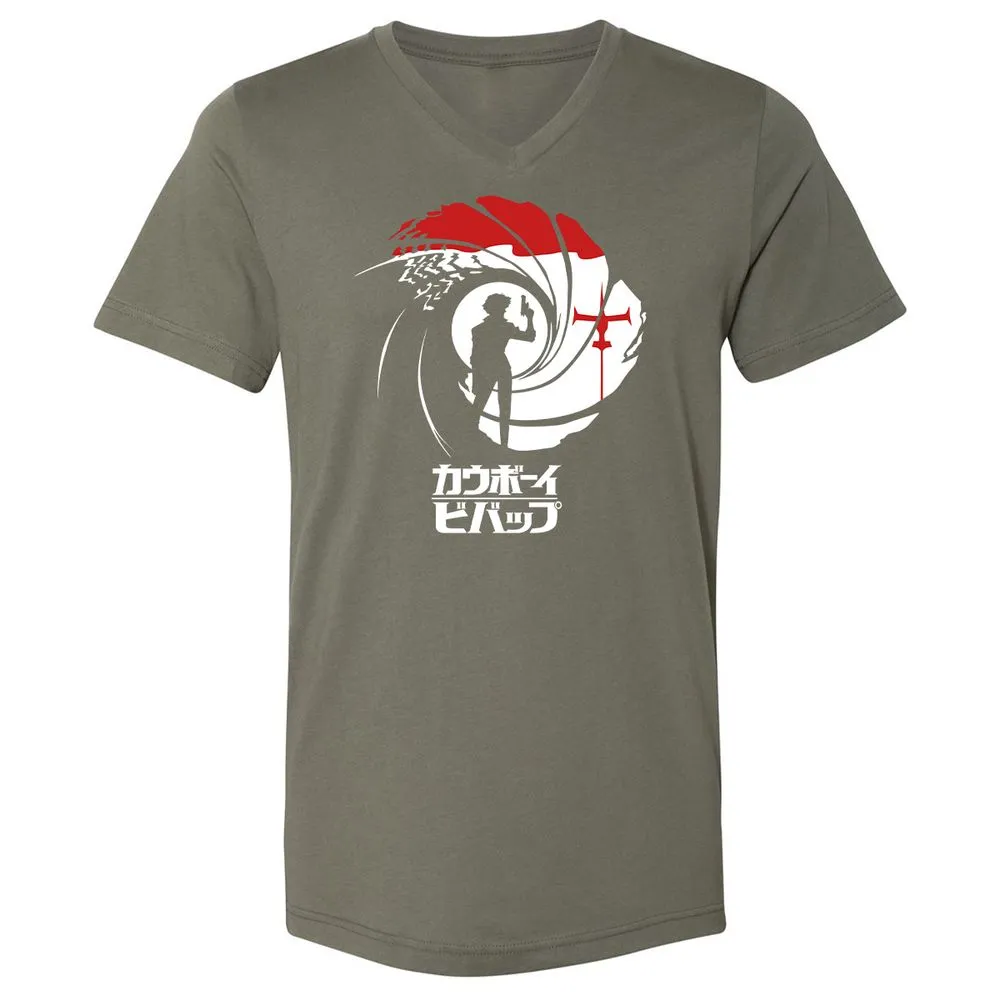 Unisex V-Neck T-Shirt - WJ7MDR21 - Military Green - 10