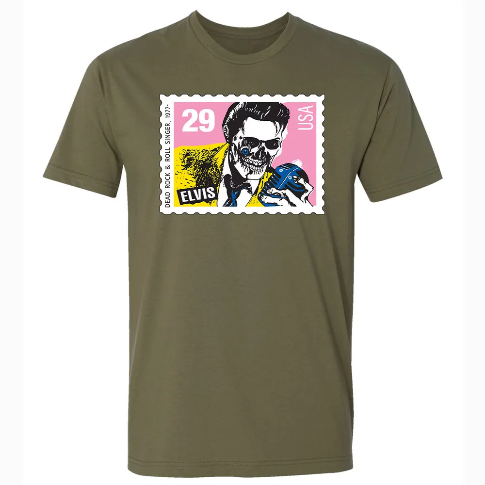 Horror Elvis Presley stamp Premium Unisex T-Shirt - 7