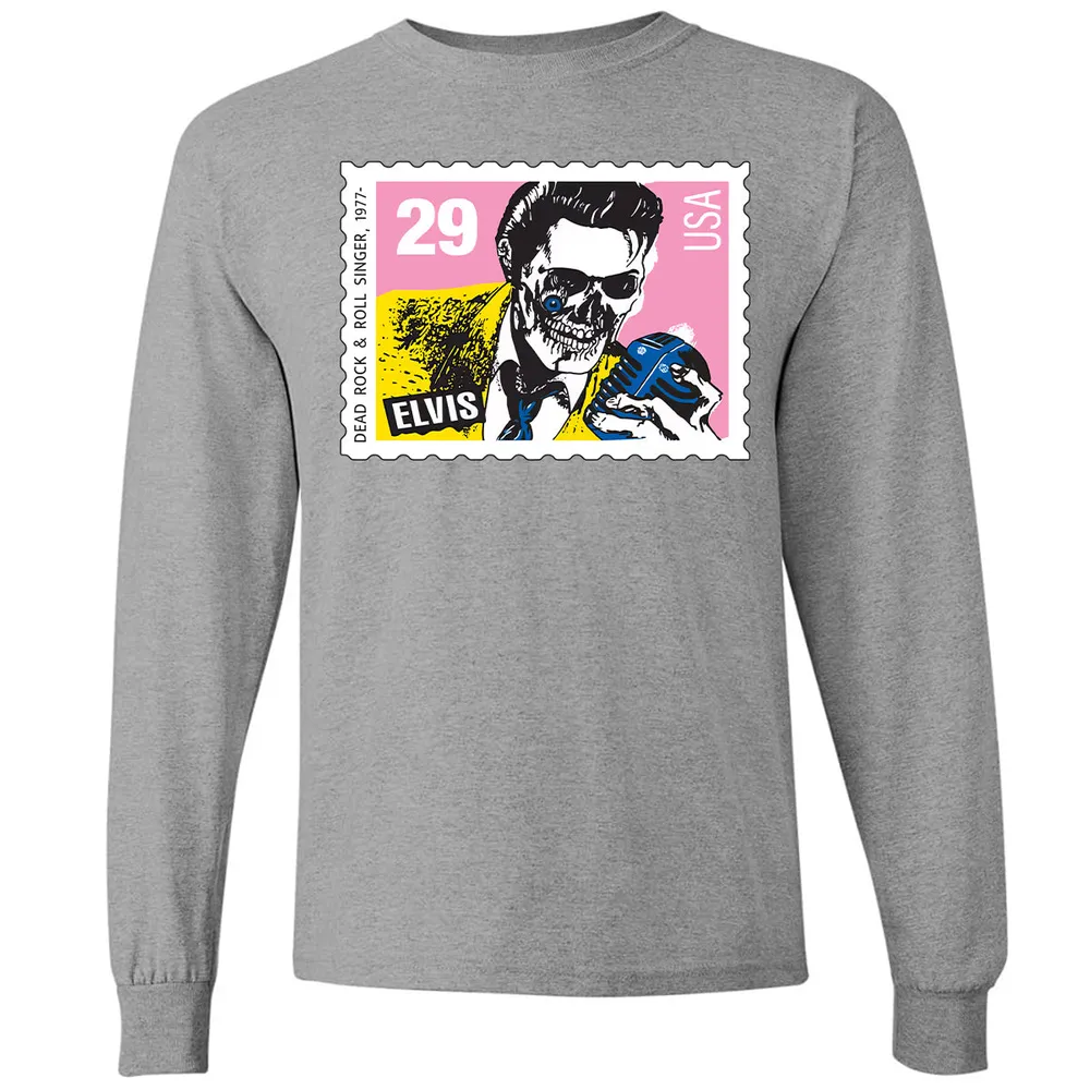 Horror Elvis Presley stamp Long Sleeve T-Shirt - 13