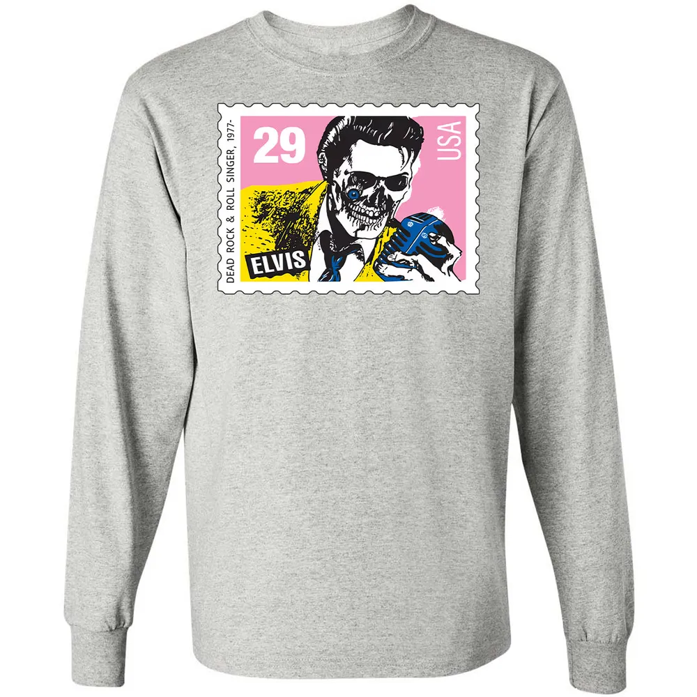 Horror Elvis Presley stamp Long Sleeve T-Shirt - 5