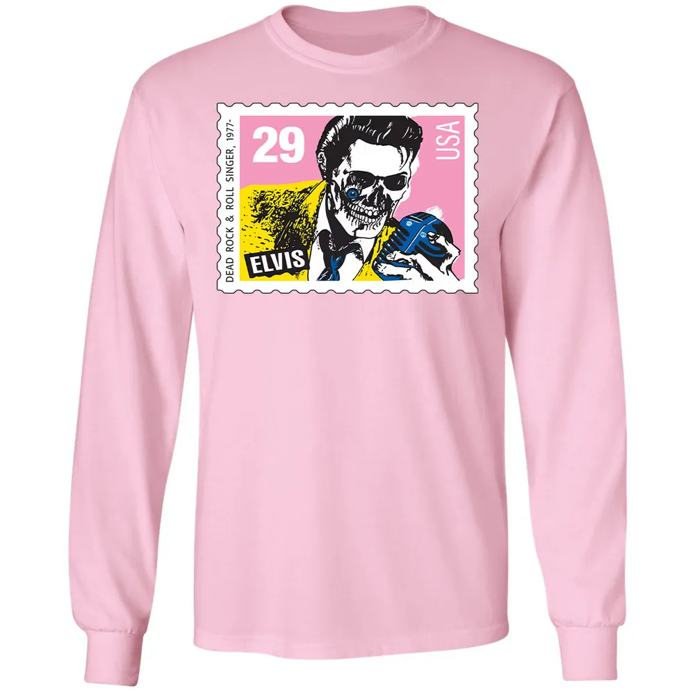 Horror Elvis Presley stamp Long Sleeve T-Shirt - 7