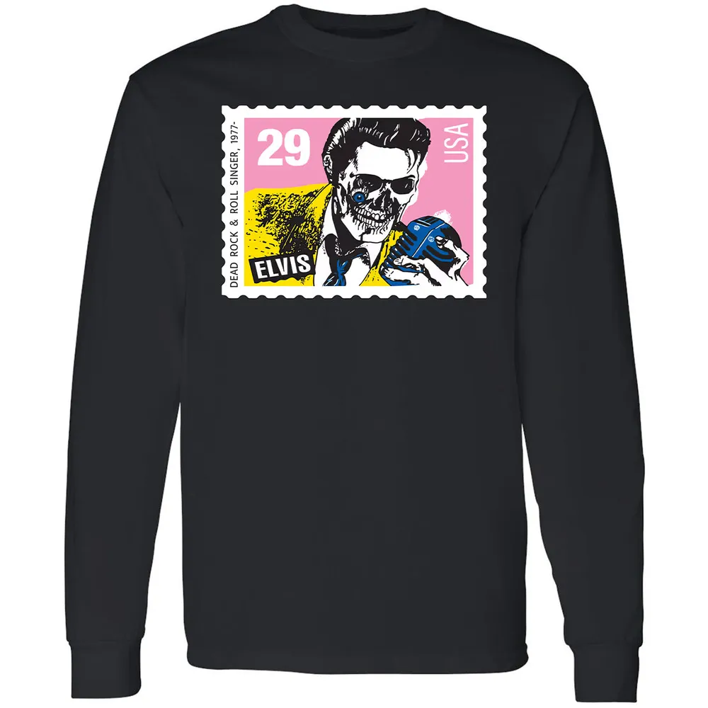 Horror Elvis Presley stamp Long Sleeve T-Shirt - 16
