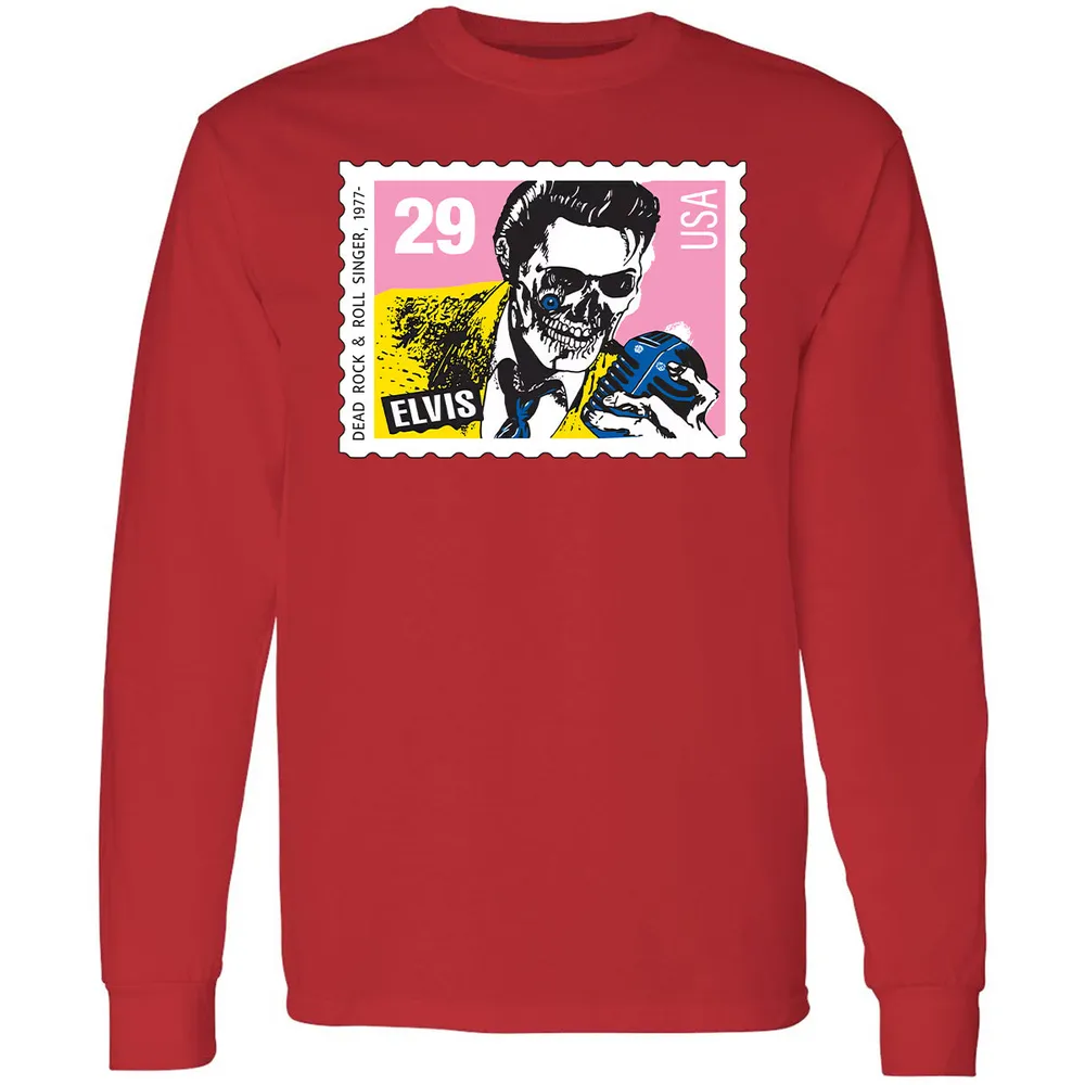 Horror Elvis Presley stamp Long Sleeve T-Shirt - 8