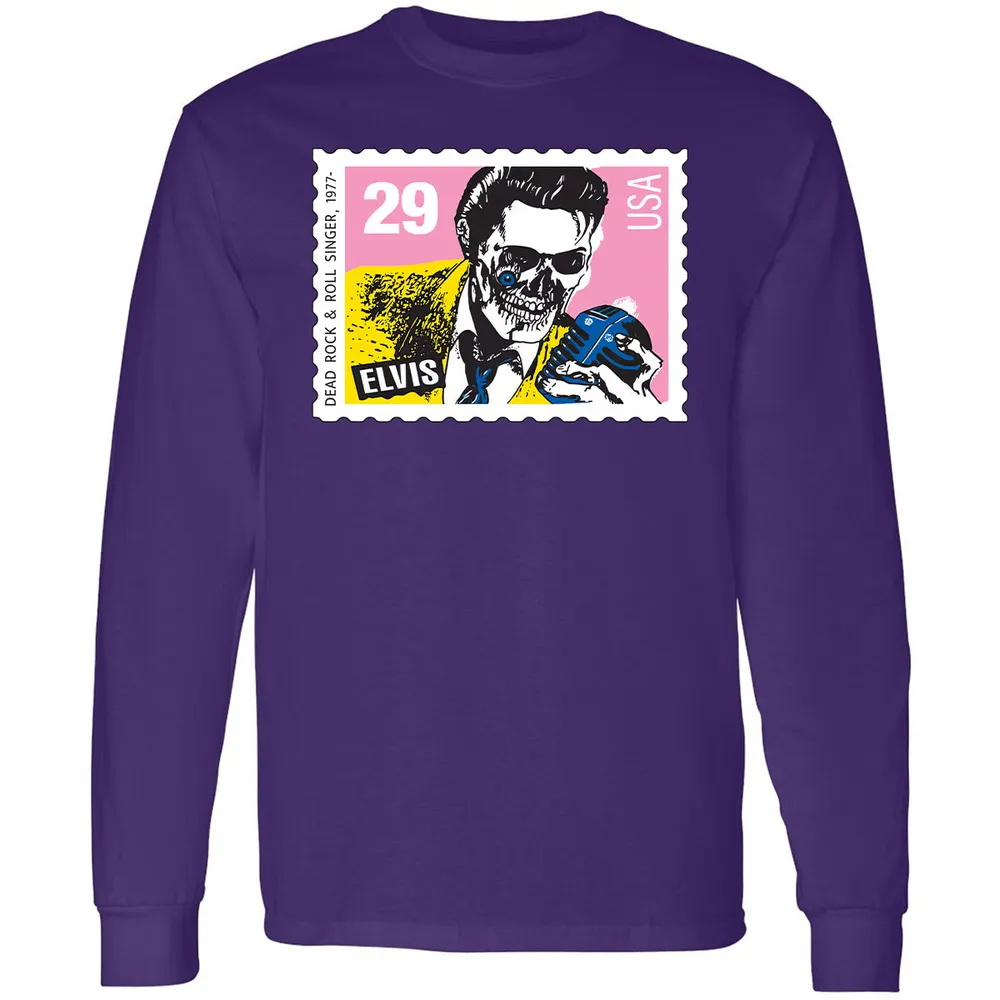 Horror Elvis Presley stamp Long Sleeve T-Shirt - 9