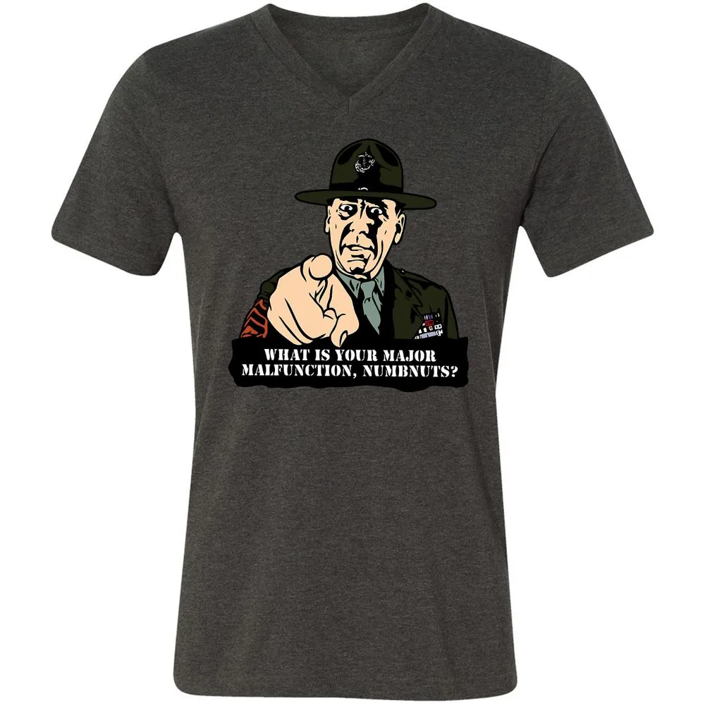 Unisex V-Neck T-Shirt - 4ZVMH4AR - Dark Grey Heather - 8