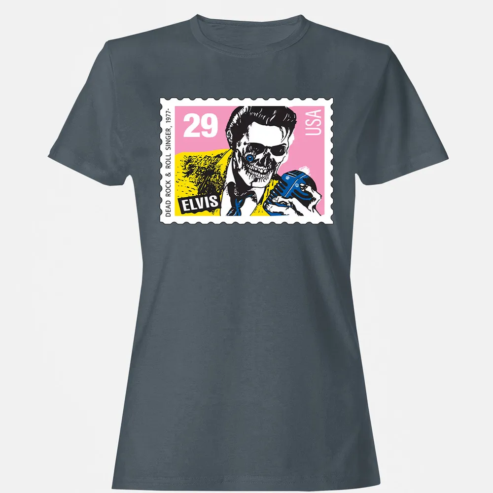 Horror Elvis Presley stamp Women's T-Shirt - 8