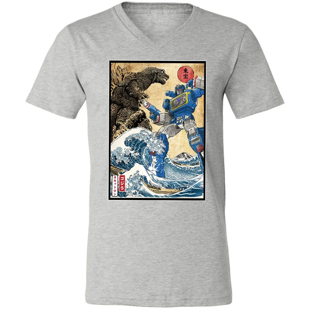Unisex V-Neck T-Shirt - R58T1AH8 - Athletic Heather - 7