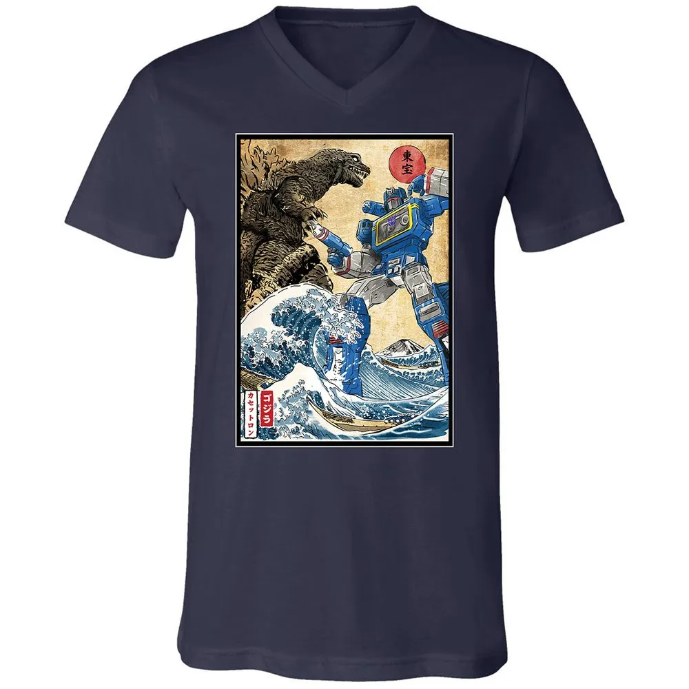 Unisex V-Neck T-Shirt - R58T1AH8 - Navy - 2