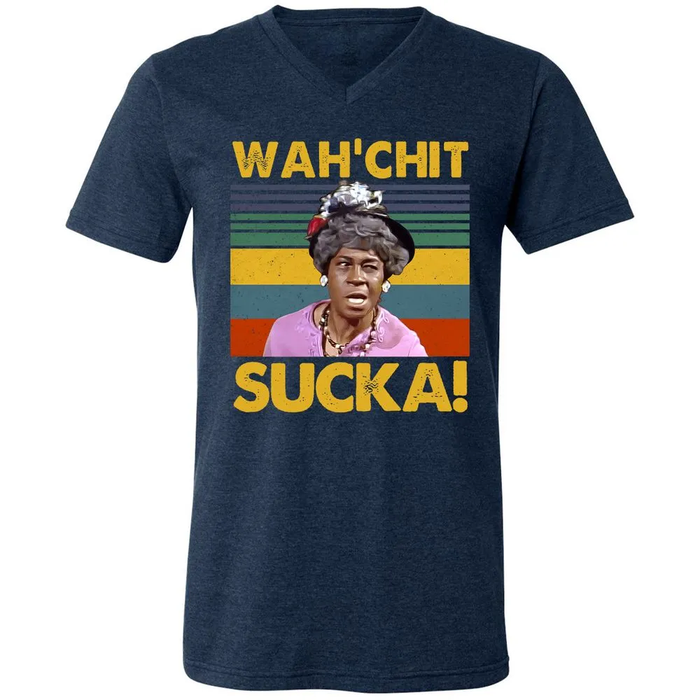 Unisex V-Neck T-Shirt - 9HGT5MXC - Heather Navy - 15
