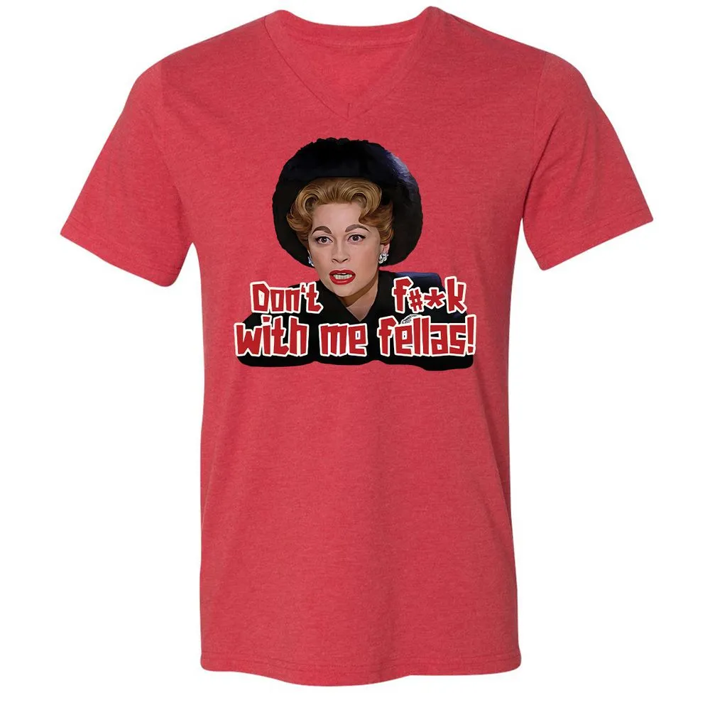 Unisex V-Neck T-Shirt - LSMPKTT8 - Heather Red - 5