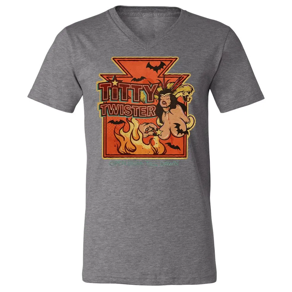 Unisex V-Neck T-Shirt - RK5363S9 - Deep Heather - 13