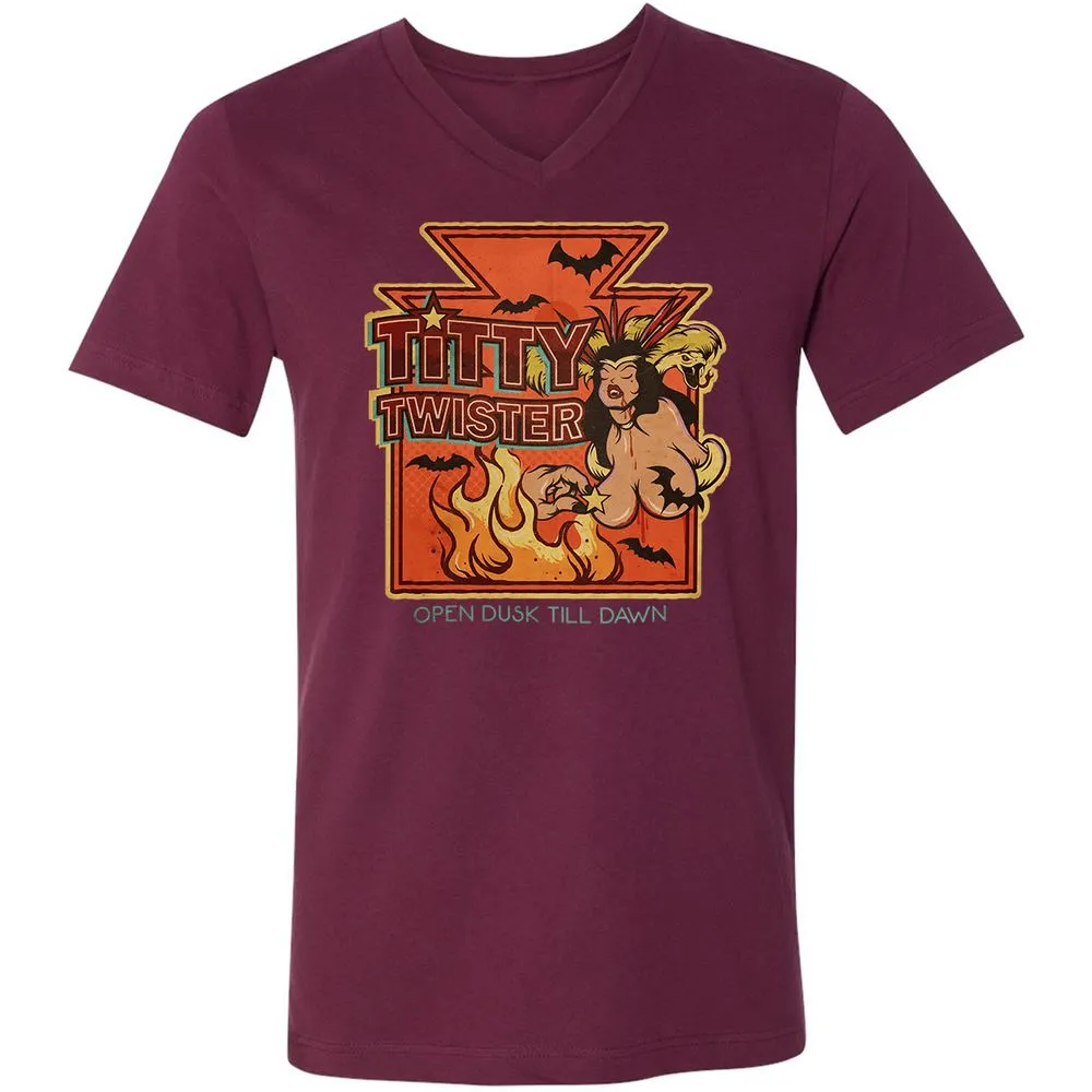 Unisex V-Neck T-Shirt - RK5363S9 - Maroon - 6