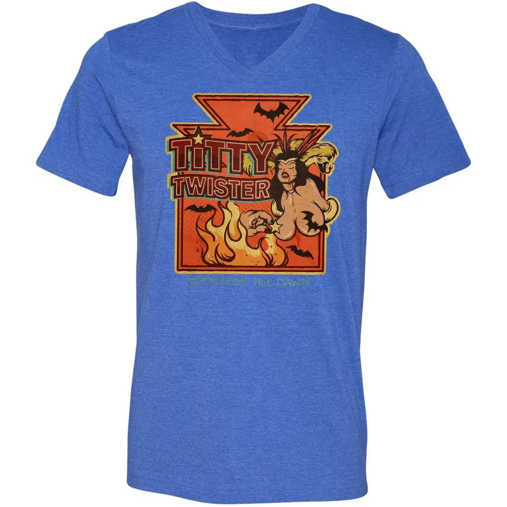 Unisex V-Neck T-Shirt - RK5363S9 - Heather True Royal - 14