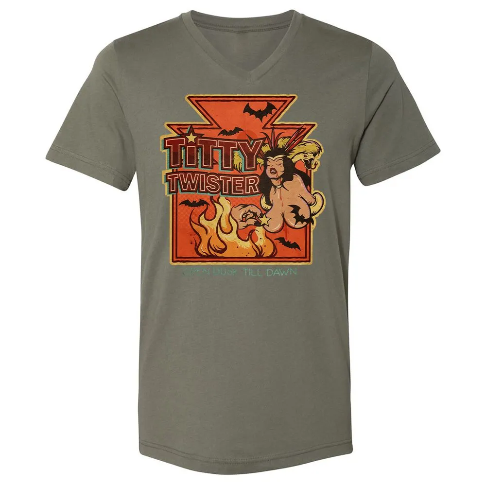 Unisex V-Neck T-Shirt - RK5363S9 - Military Green - 10