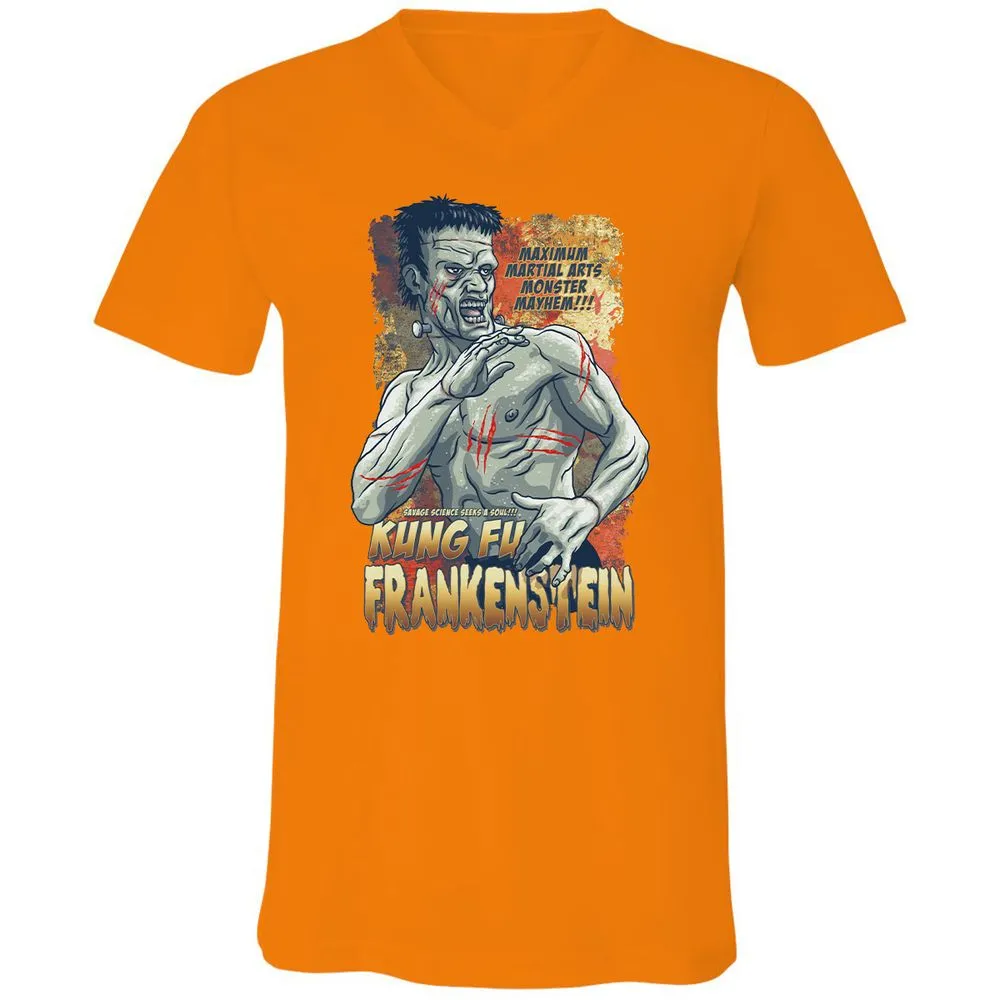 Unisex V-Neck T-Shirt - BL8ZUPR9 - Orange - 11