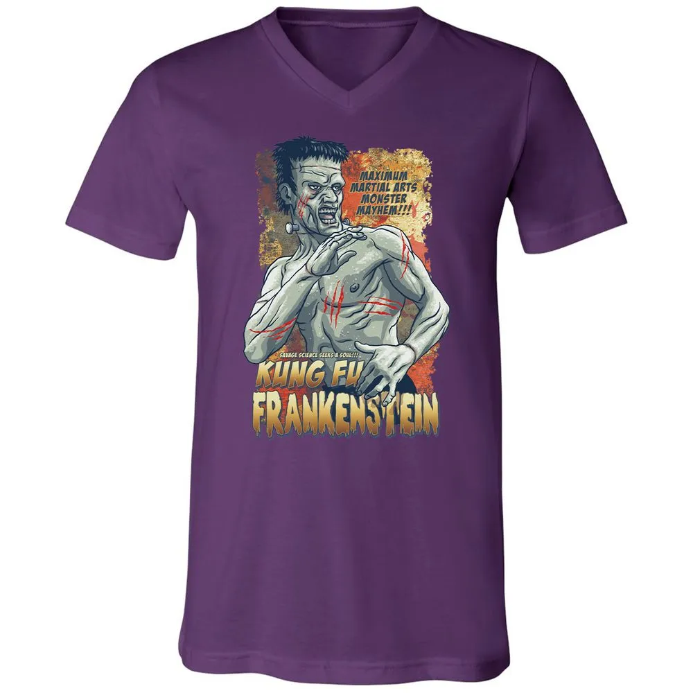 Unisex V-Neck T-Shirt - BL8ZUPR9 - Team Purple - 9