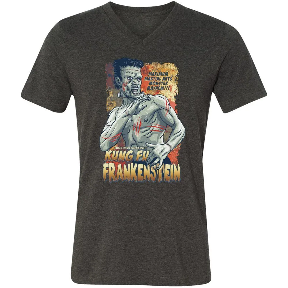 Unisex V-Neck T-Shirt - BL8ZUPR9 - Dark Grey Heather - 8