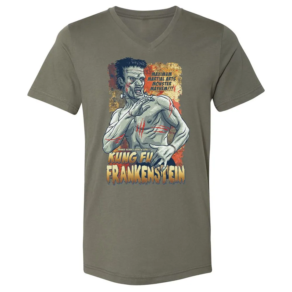 Unisex V-Neck T-Shirt - BL8ZUPR9 - Military Green - 10