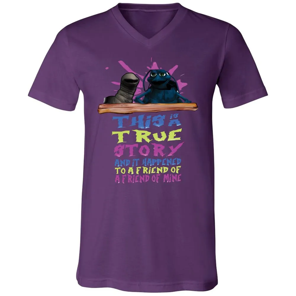 Unisex V-Neck T-Shirt - 7TCR9JVV - Team Purple - 2