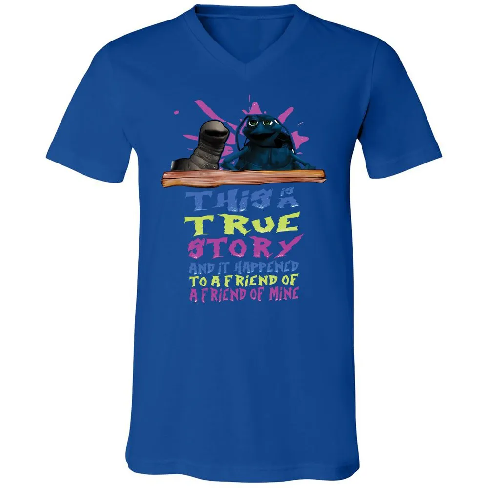 Unisex V-Neck T-Shirt - 7TCR9JVV - True Royal - 4