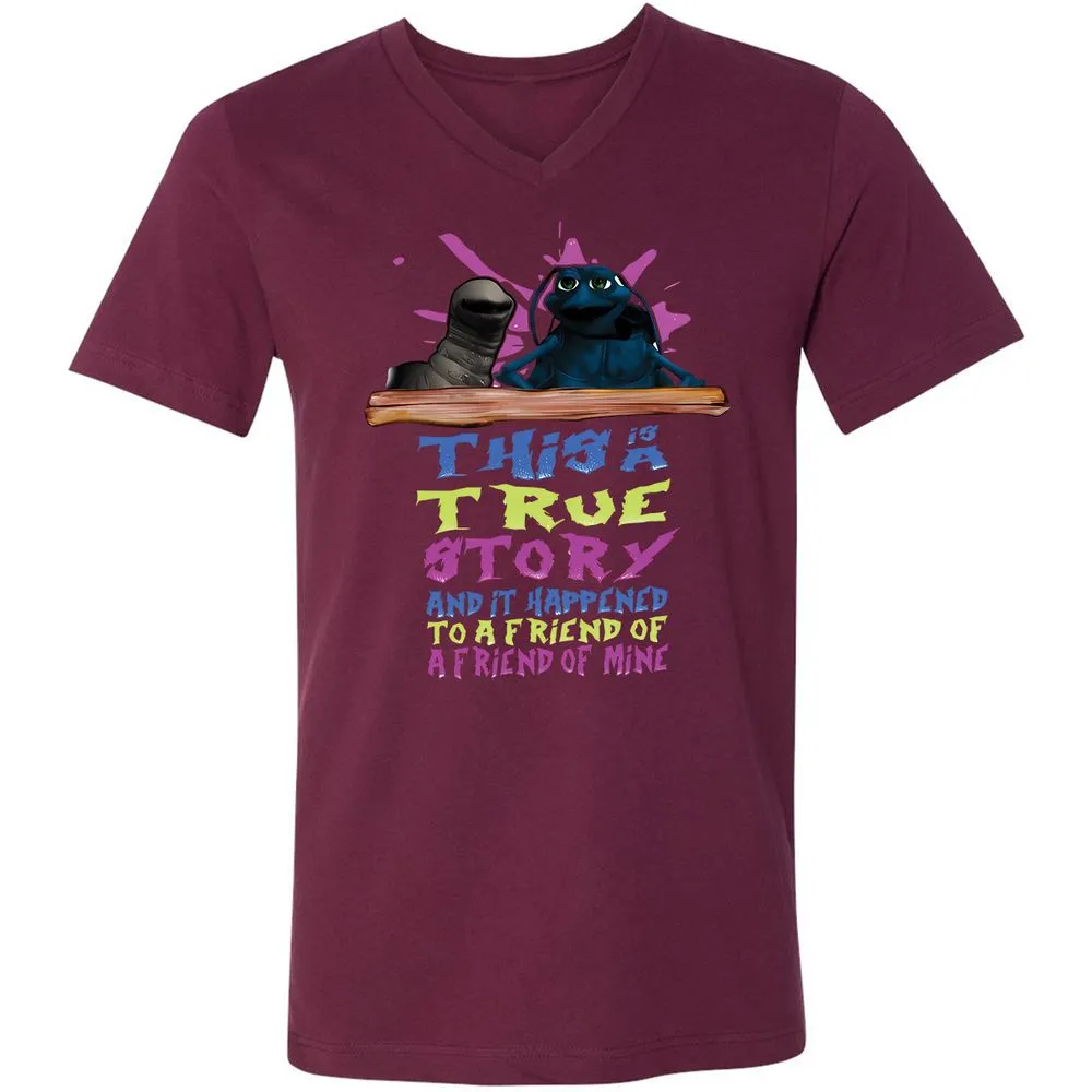 Unisex V-Neck T-Shirt - 7TCR9JVV - Maroon - 6