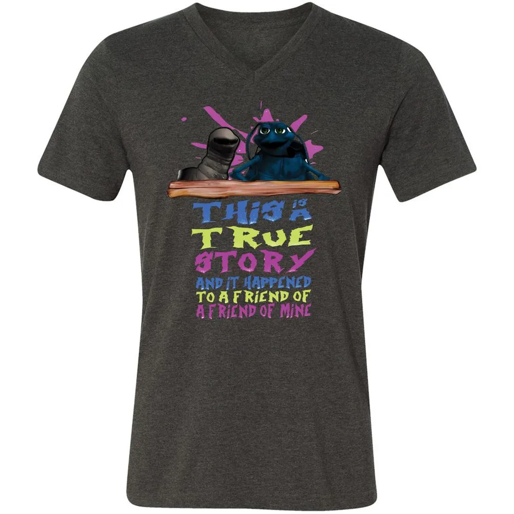 Unisex V-Neck T-Shirt - 7TCR9JVV - Dark Grey Heather - 8