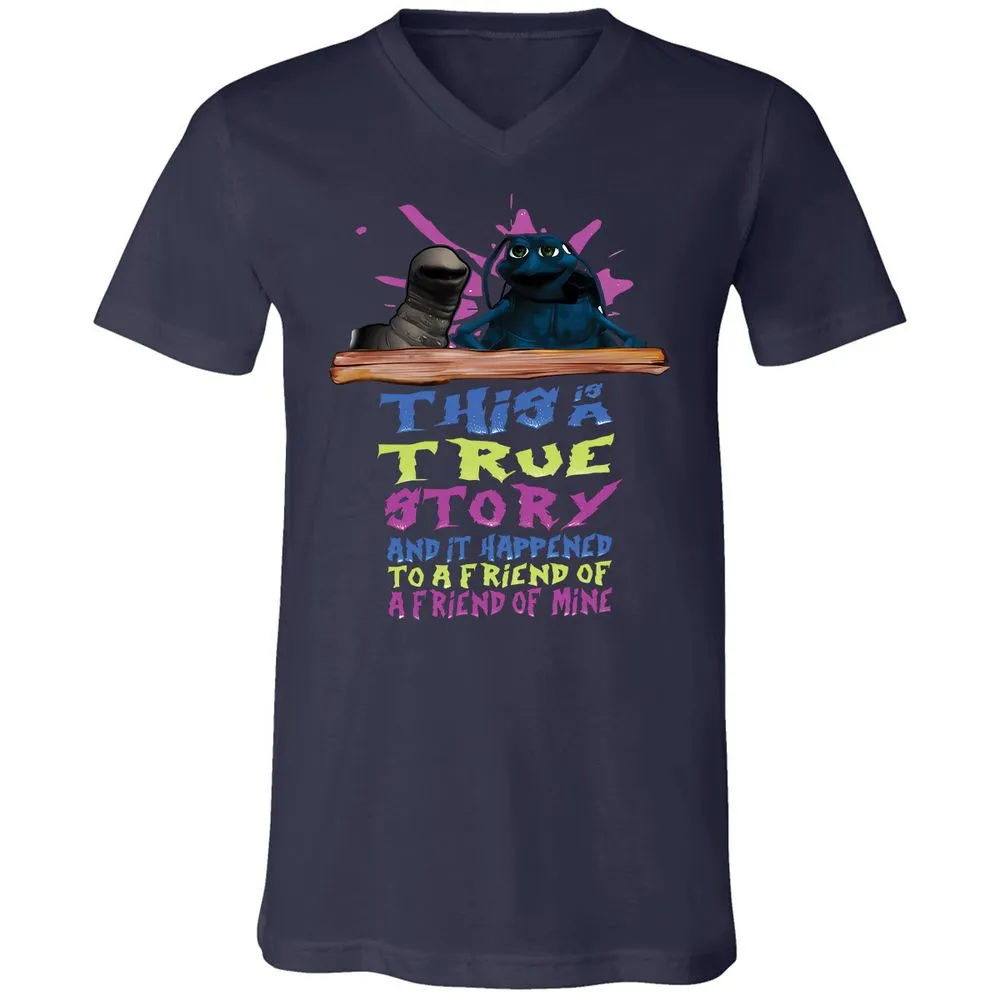 Unisex V-Neck T-Shirt - 7TCR9JVV - Navy - 9