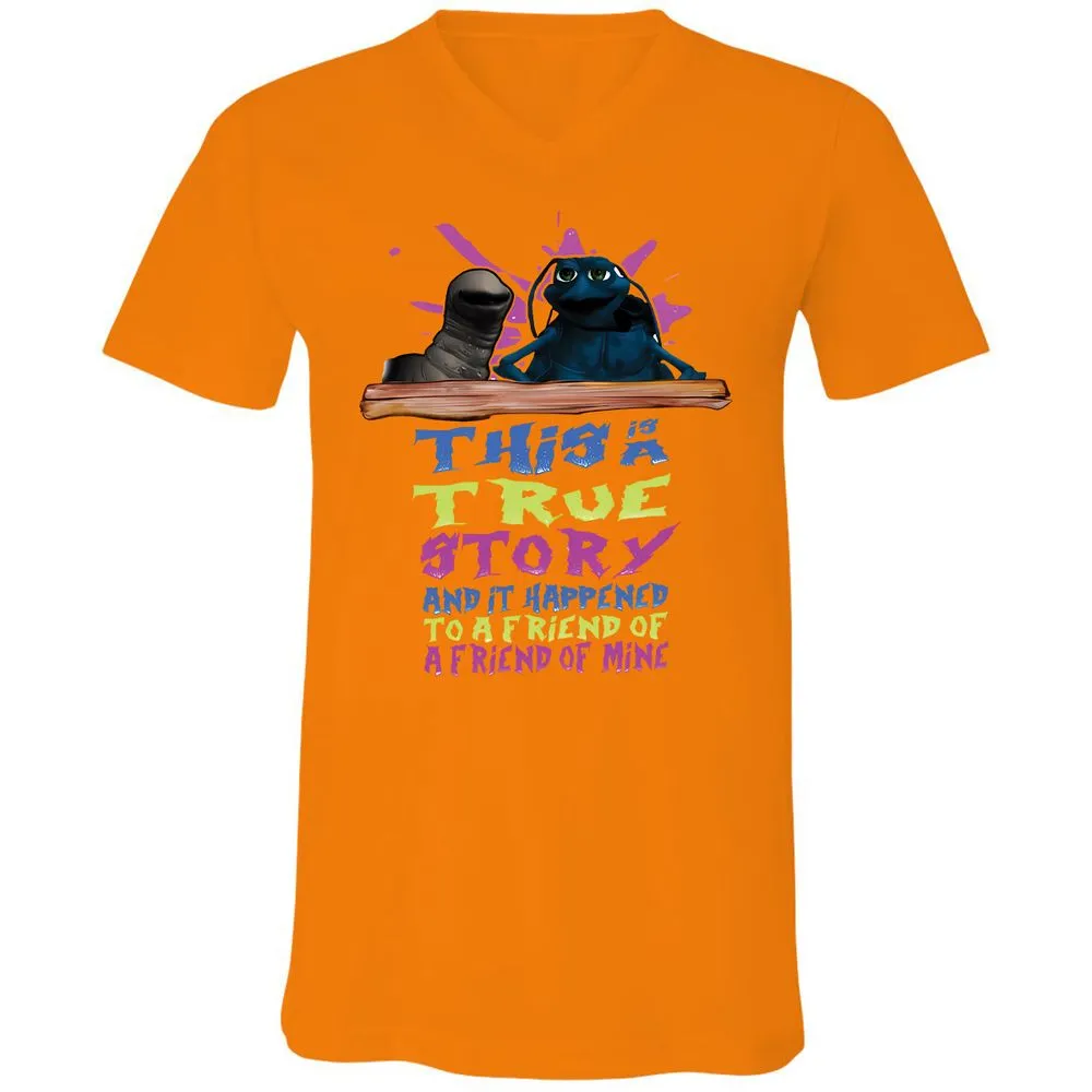 Unisex V-Neck T-Shirt - 7TCR9JVV - Orange - 11