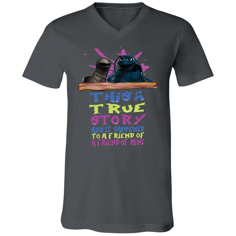 Unisex V-Neck T-Shirt - 7TCR9JVV - Asphalt - 12
