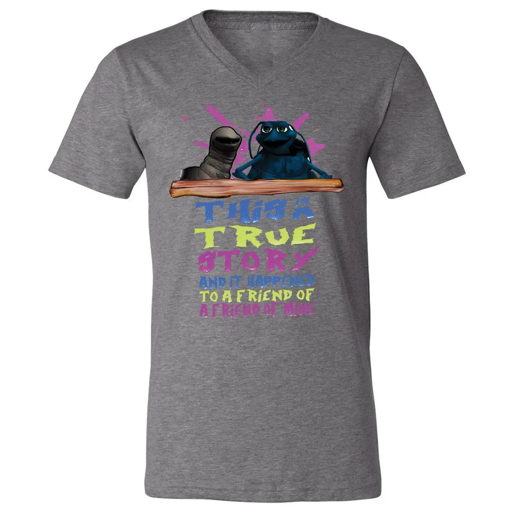 Unisex V-Neck T-Shirt - 7TCR9JVV - Deep Heather - 13