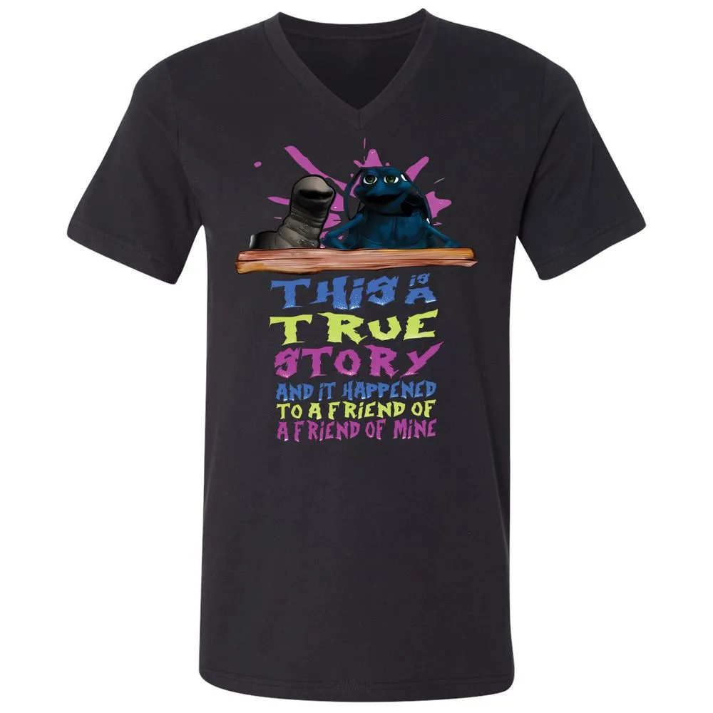 Unisex V-Neck T-Shirt - 7TCR9JVV - Black - 16