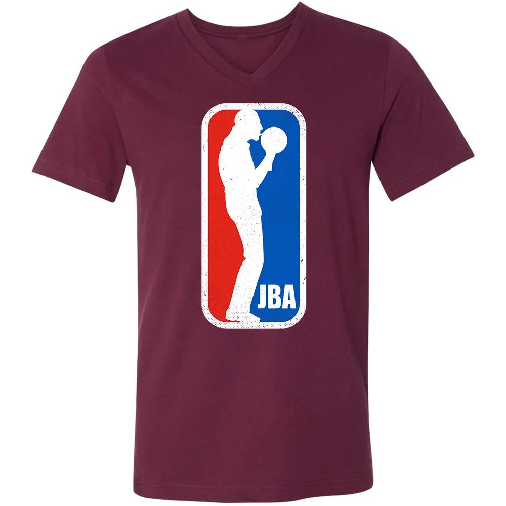 Unisex V-Neck T-Shirt - W4JCQDB2 - Maroon - 6