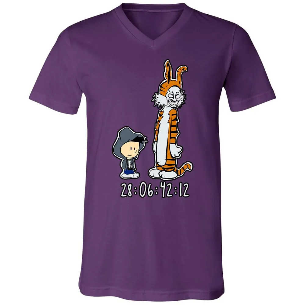 Unisex V-Neck T-Shirt - 7WR3PL36 - Team Purple - 2