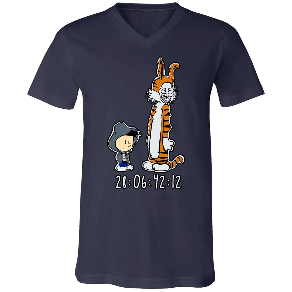 Unisex V-Neck T-Shirt - 7WR3PL36 - Navy - 9