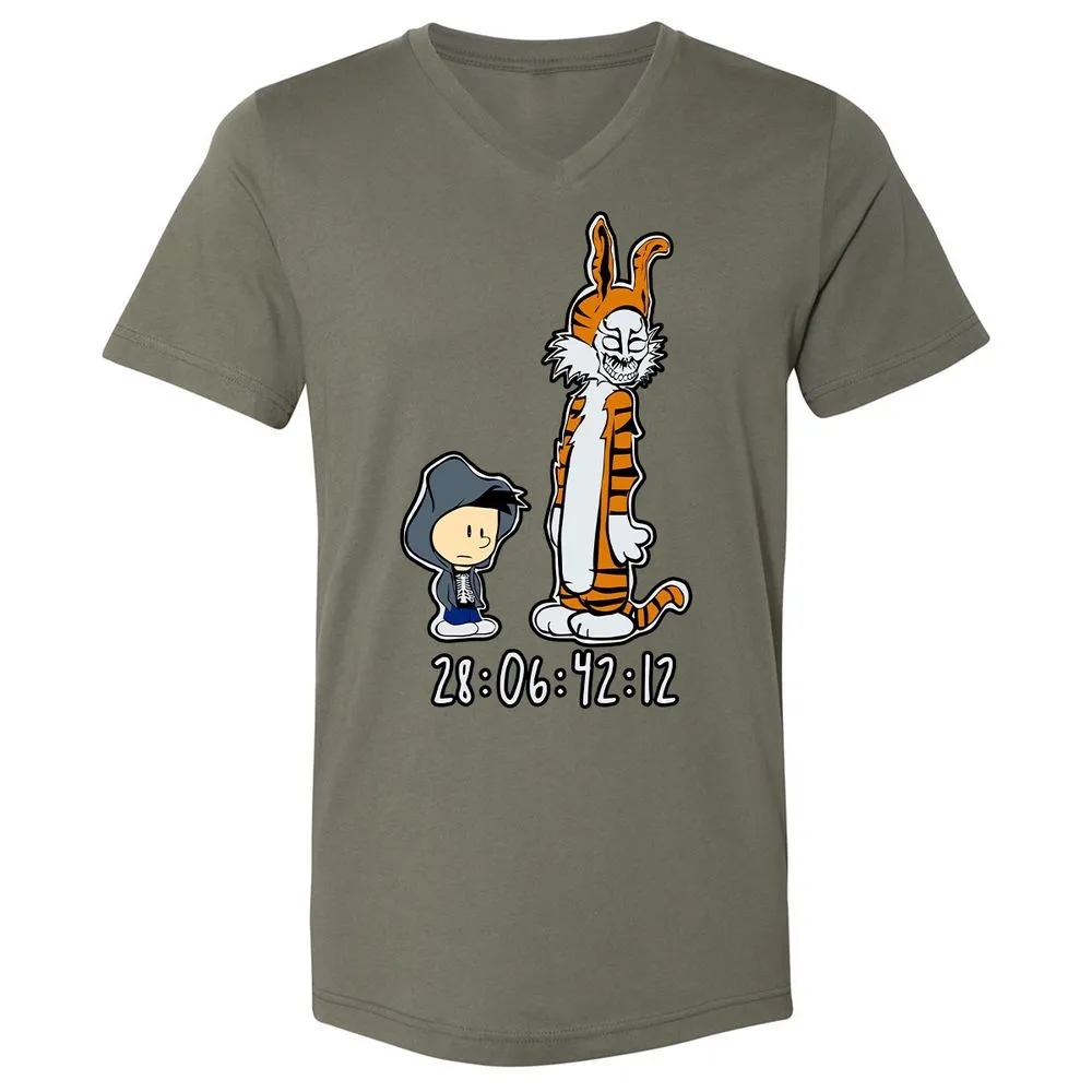 Unisex V-Neck T-Shirt - 7WR3PL36 - Military Green - 10