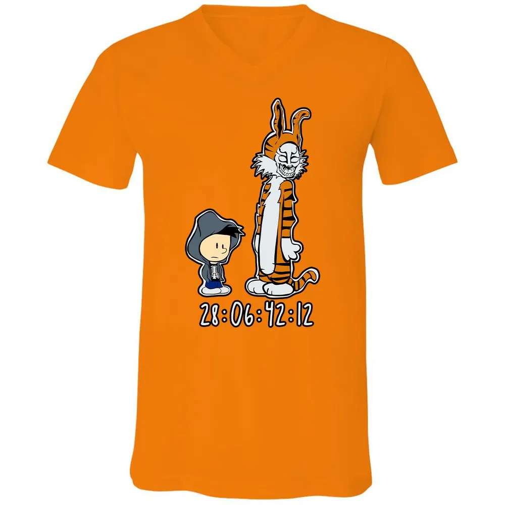 Unisex V-Neck T-Shirt - 7WR3PL36 - Orange - 11