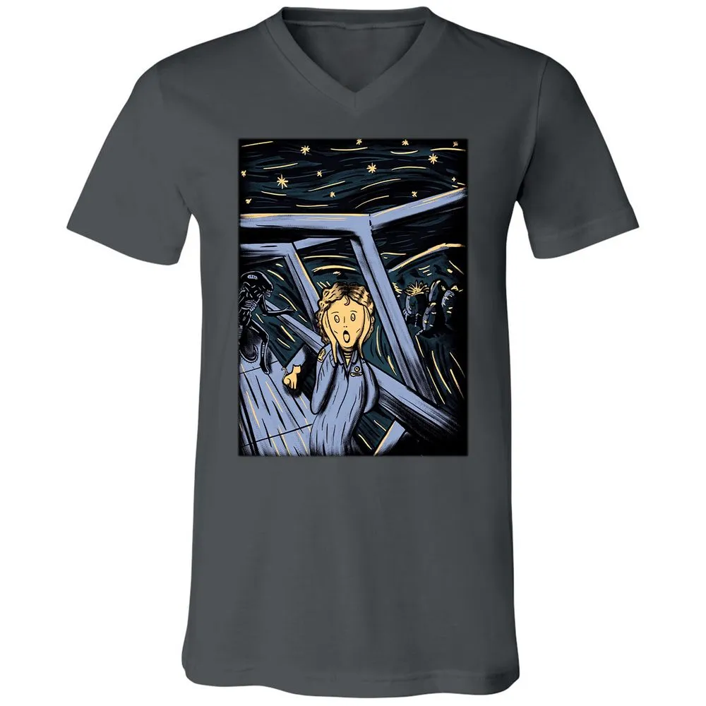 Unisex V-Neck T-Shirt - QLRJ3JAR - Asphalt - 12