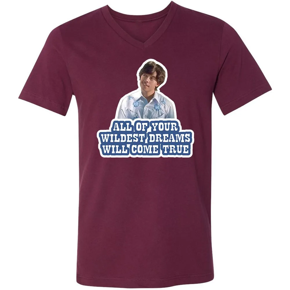 Unisex V-Neck T-Shirt - G4GLYSNU - Maroon - 6