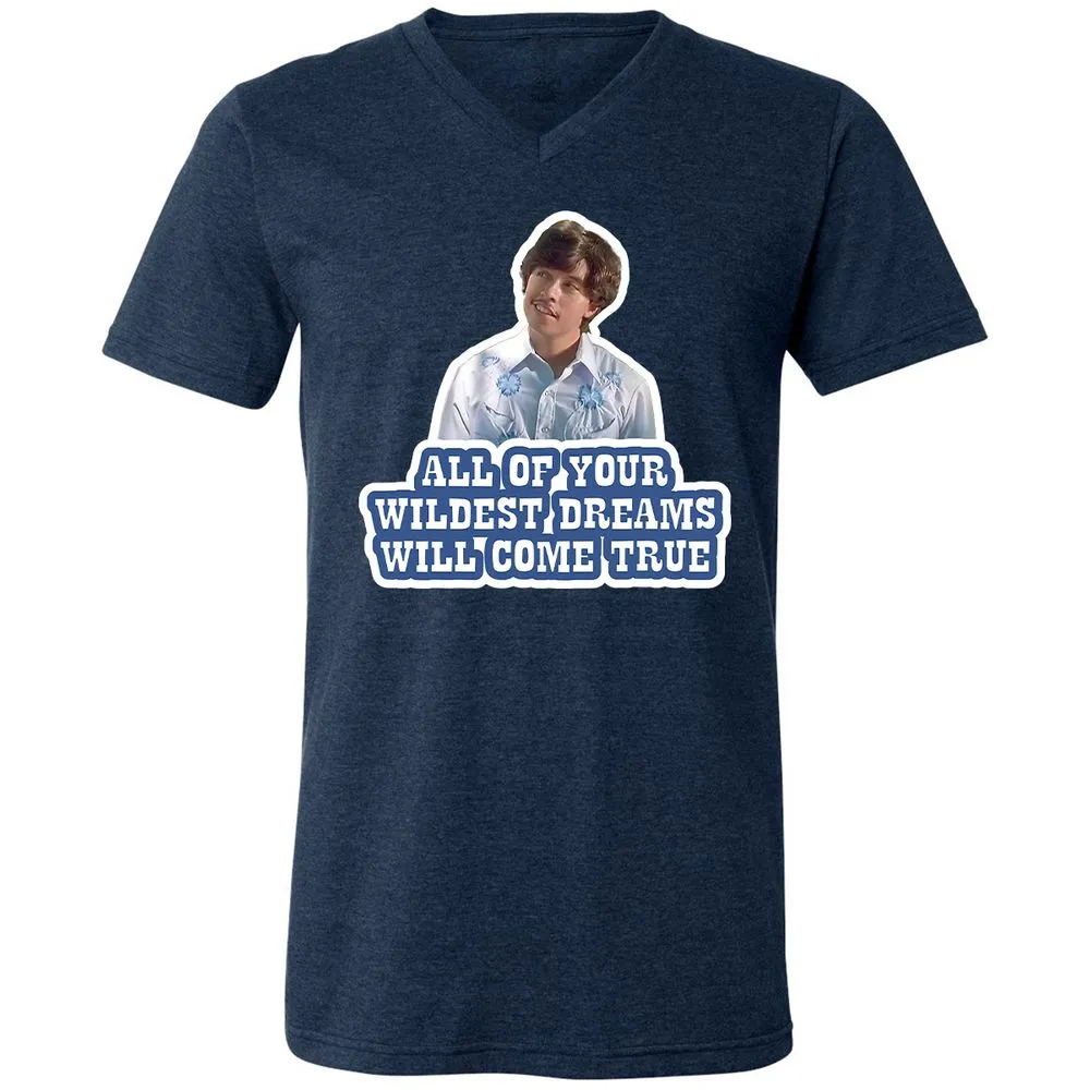 Unisex V-Neck T-Shirt - G4GLYSNU - Heather Navy - 15