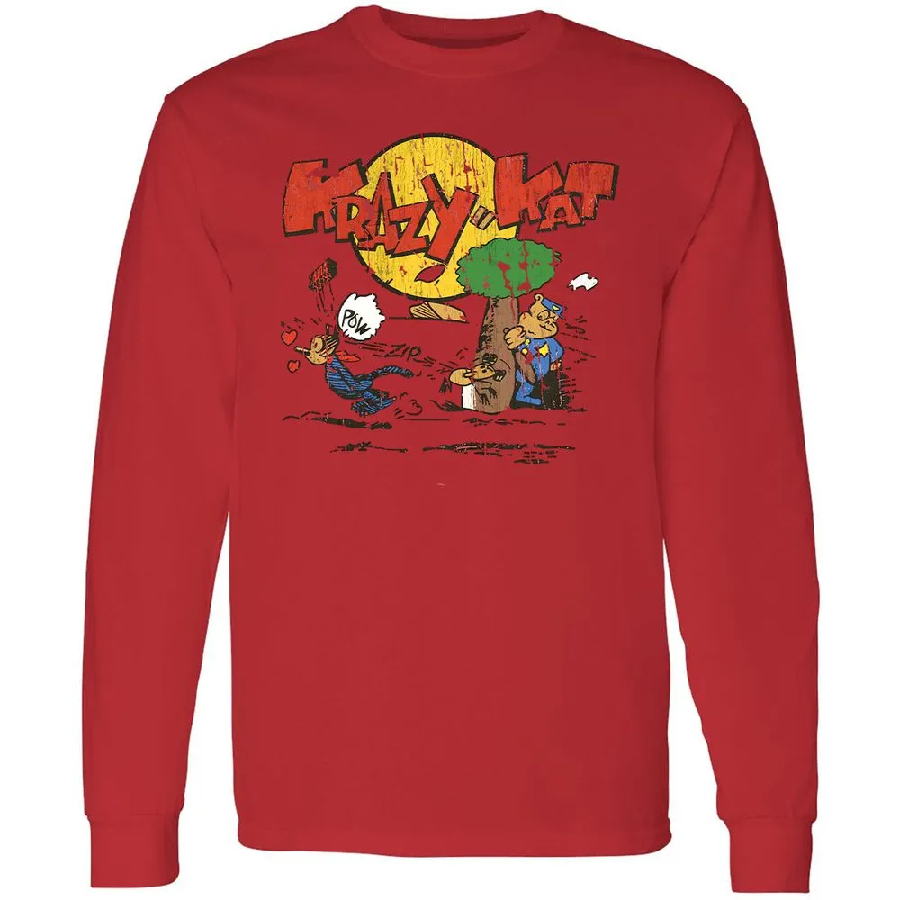 Long Sleeve T-Shirt - 5URQNGDR - Red - 14