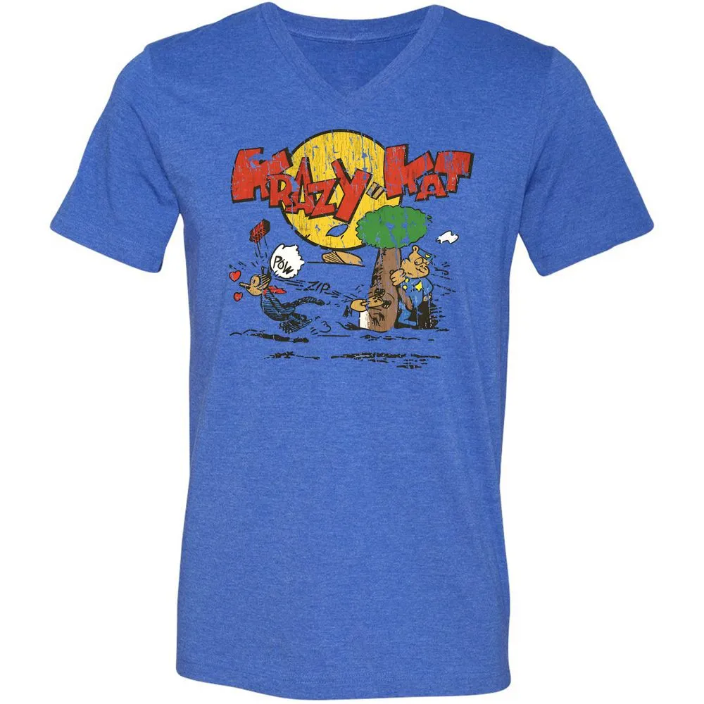 Unisex V-Neck T-Shirt - VGVMMZ24 - Heather True Royal - 14