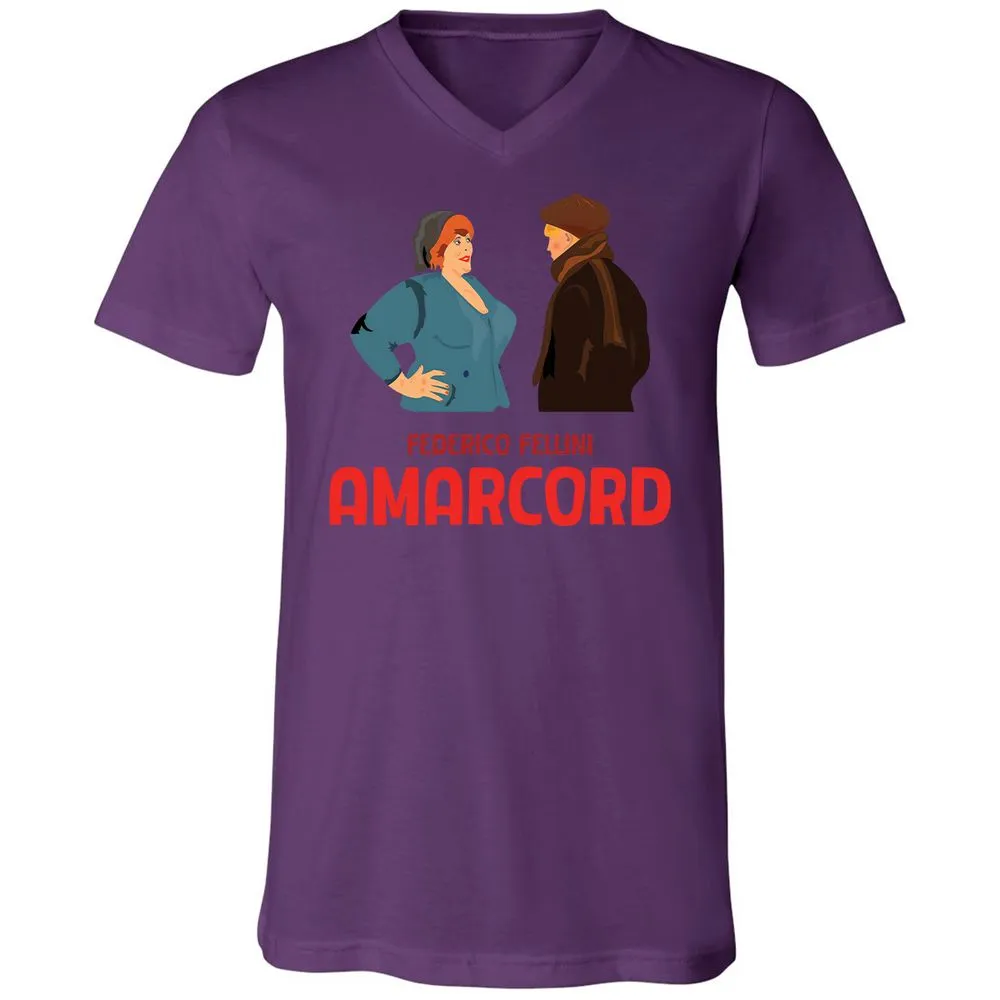 Unisex V-Neck T-Shirt - 8LEK6G9T - Team Purple - 2