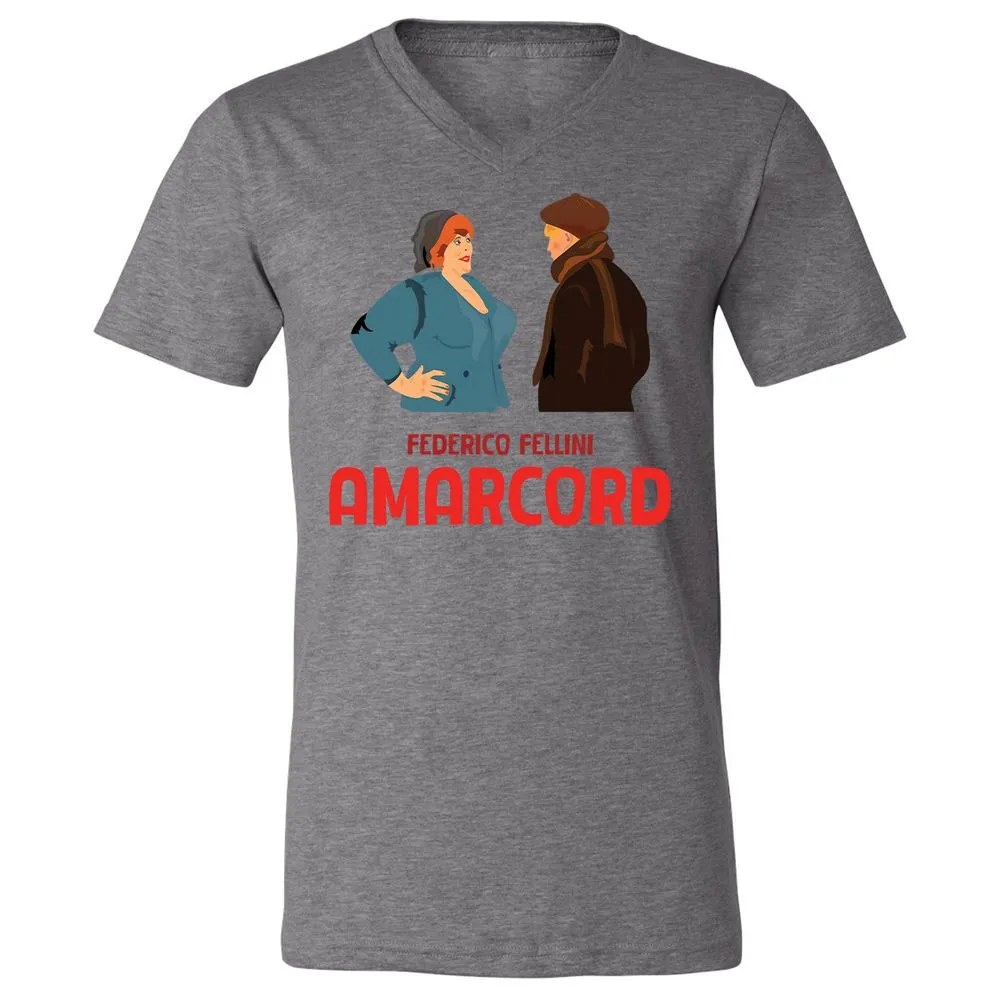 Unisex V-Neck T-Shirt - 8LEK6G9T - Deep Heather - 13