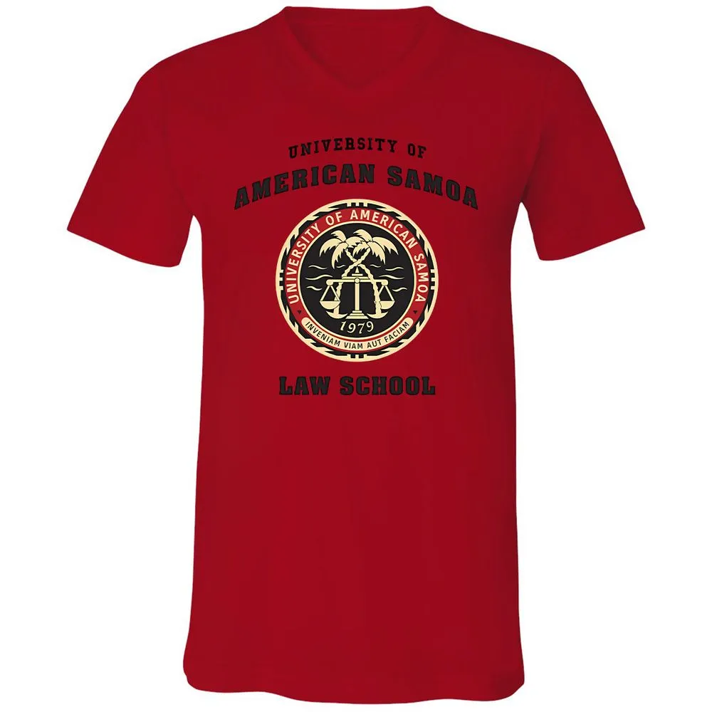Unisex V-Neck T-Shirt - D454GW7G - Red - 3