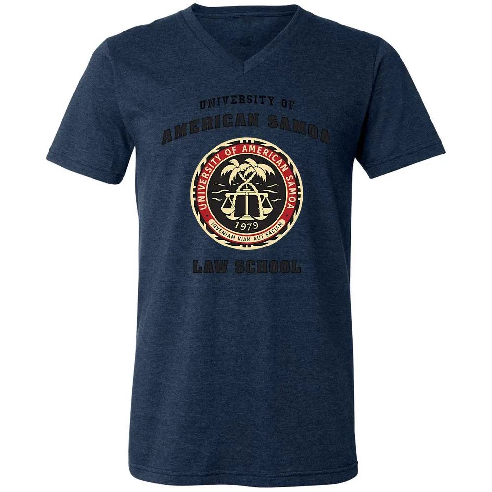 Unisex V-Neck T-Shirt - D454GW7G - Heather Navy - 15