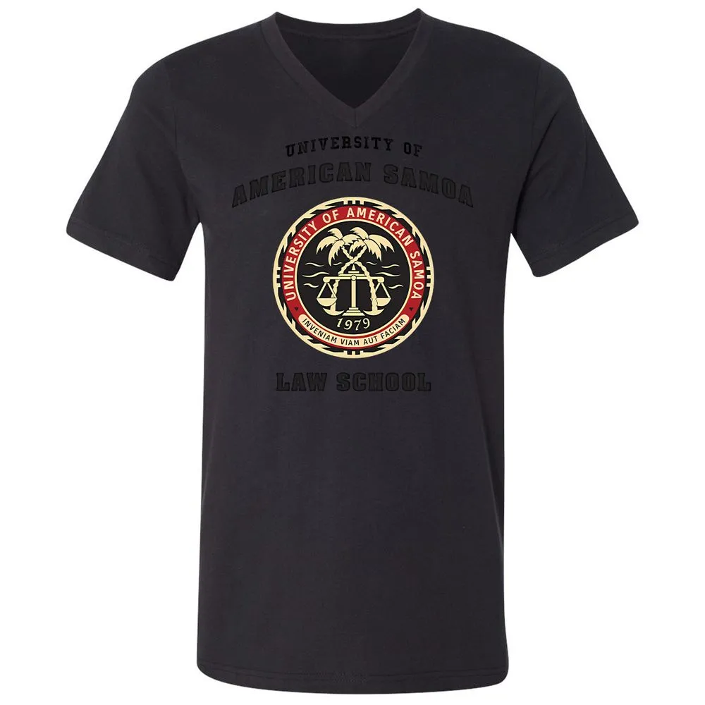 Unisex V-Neck T-Shirt - D454GW7G - Black - 16