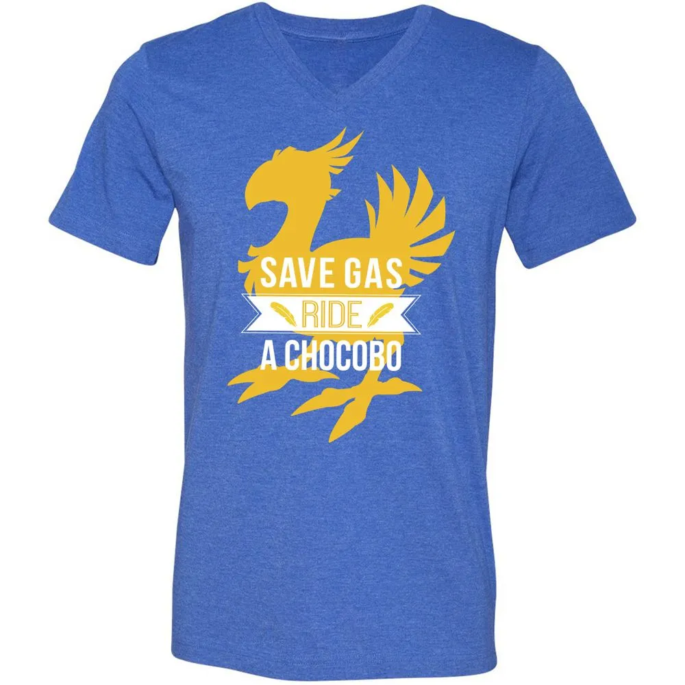Unisex V-Neck T-Shirt - 7GPKDMGA - Heather True Royal - 14